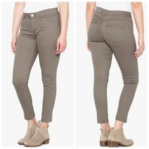 Democracy Jeans Womens 14 Tan Khaki Ab Technology Skinny Low Rise Stretch Pants
